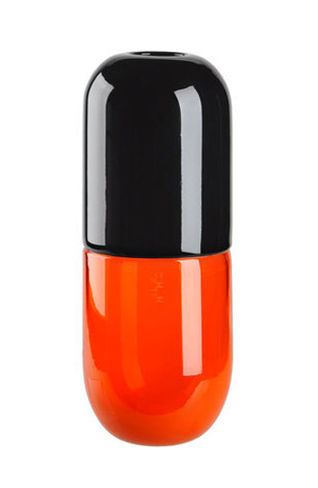 Vase Happy Pills noir et rouge par Venini et Fabio Novembre.