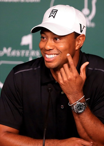 Montre Rolex au poignet de Tiger Woods